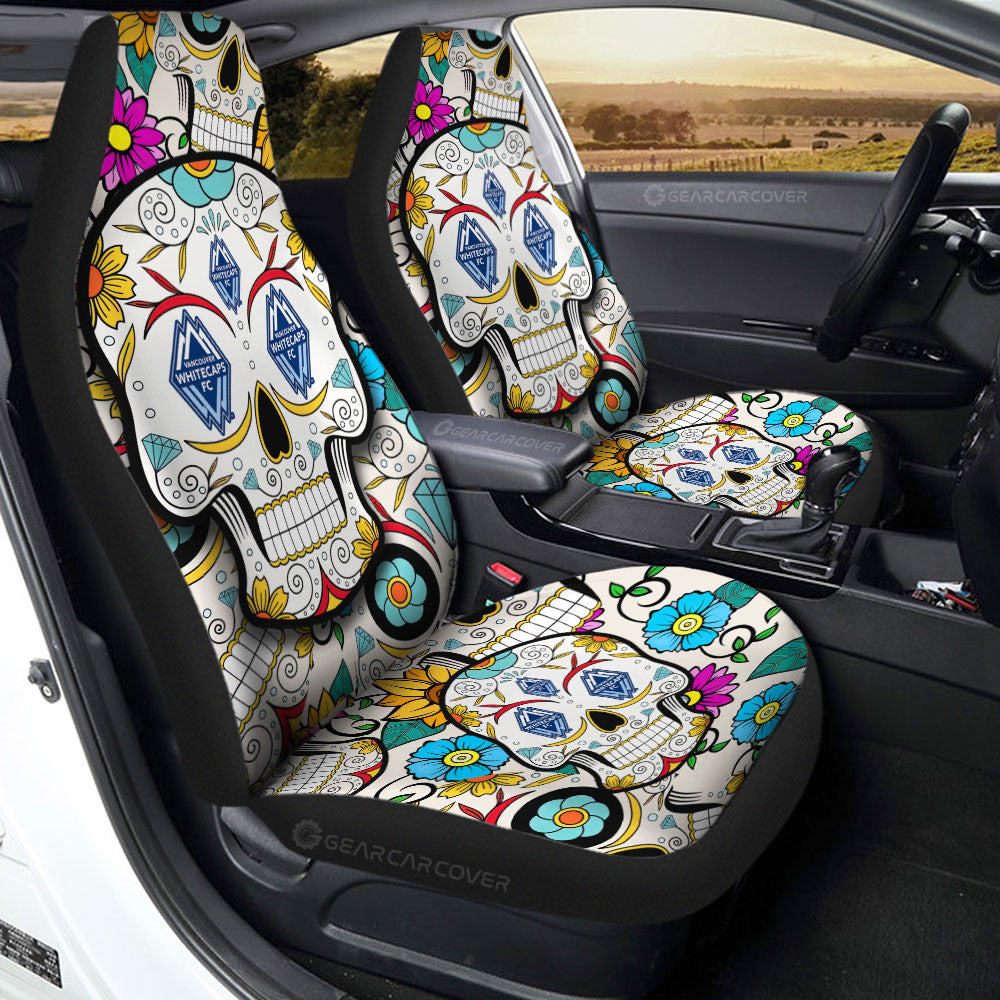 Vancouver Whitecaps FC Car Seat Covers Custom Sugar Skull Car Accessories