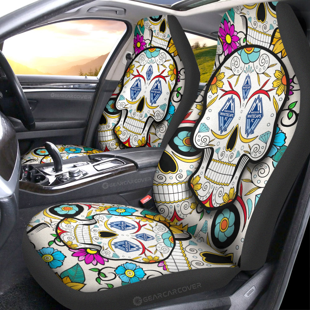 Vancouver Whitecaps FC Car Seat Covers Custom Sugar Skull Car Accessories