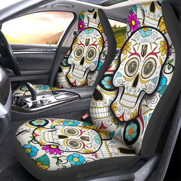 Vegas Golden Knights Car Seat Covers Custom Sugar Skull Car Accessories