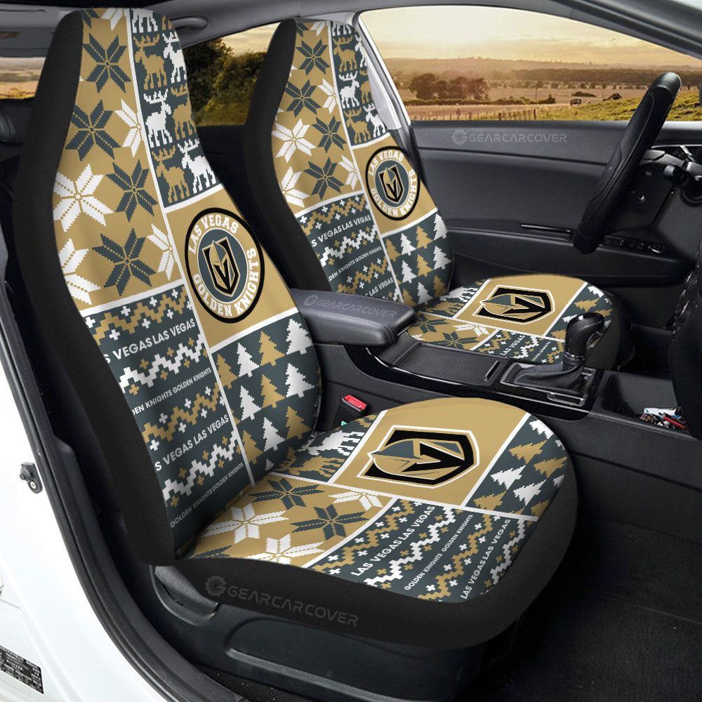 Vegas Golden Knights Car Seat Covers Custom Ugly Style Car Accessories