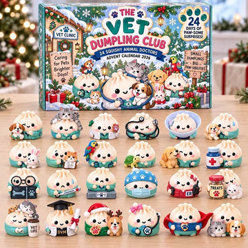 Vet Dumpling Club Advent Calendar 2026 - 24-Day Countdown, Acrylic Charms