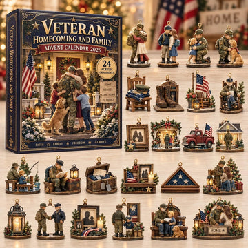 Veteran Homecoming advent calendar 2026 - 24-Day Countdown, Acrylic Charms