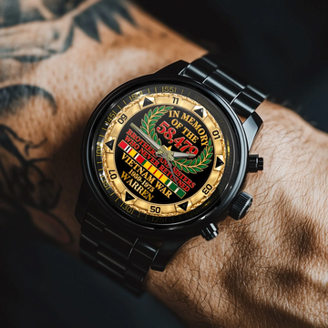 Vietnam War Memorial Watch Personalized Name 58479 Fallen Heroes Tribute Watch Gift For Vietnam Veterans Military Families