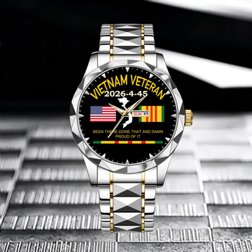 Vietnam Veteran Personalized Watch – Custom Name & Service Years Military Gift for Veterans