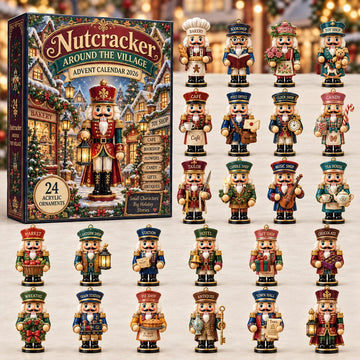 Village Nutcracker advent calendar 2026 - 24-Day Countdown, Acrylic Charms
