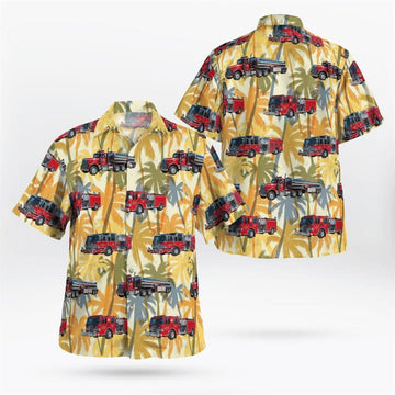 Vineland, New Jersey, East Vineland Vol. Fire Company Hawaiian Shirt – Gifts For Firefighters In Vineland, NJ
