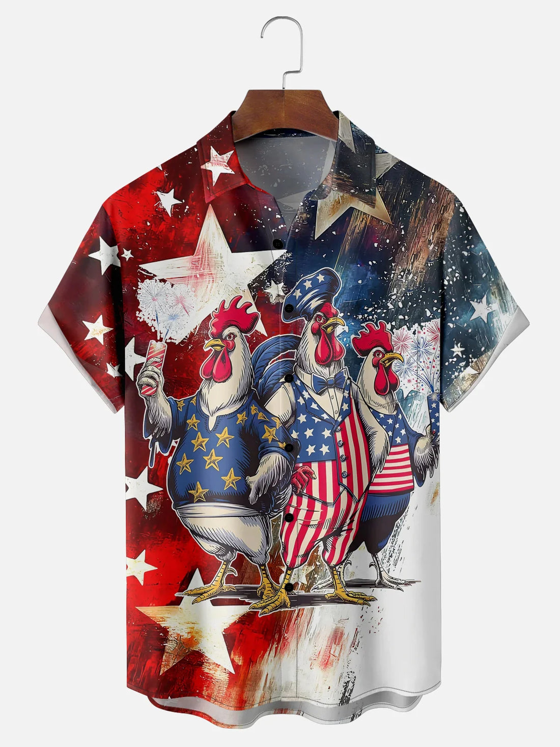 Vintage Rooster Hawaiian Shirt - Burgundy Wine Heritage Farmhouse Aloha - Chicken Lover Gift for Men Women