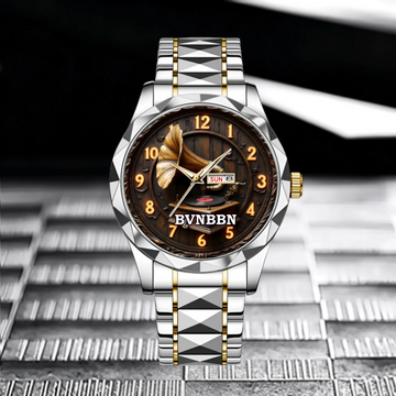 Vintage Phonograph Customized Watch – Personalized Name