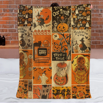 🎃Vintage Spooky Pumpkin Custom Blanket - Halloween Blanket