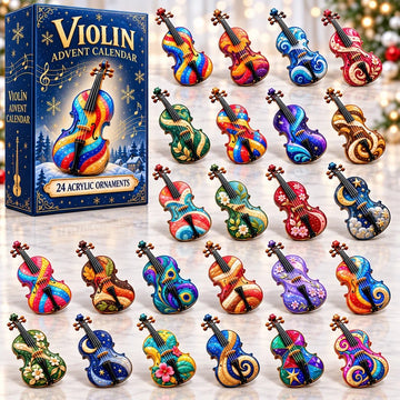 Violin Lover Advent Calendar 2026 - 24-Day Countdown, Acrylic Charms