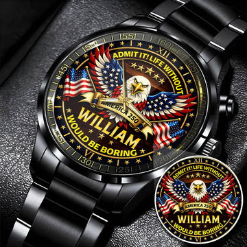WILLIAM 250TH-2 Personalized Watch, 250 Years Of Freedom 1776-2026