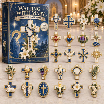 Waiting With Mary Advent Calendar 2026 - 24-Day Countdown, Acrylic Charms