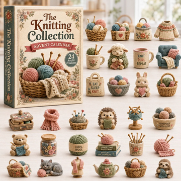 Warm Knits Advent Calendar 2026 - 24-Day Countdown, Acrylic Charms Every Day Bring New Suprises