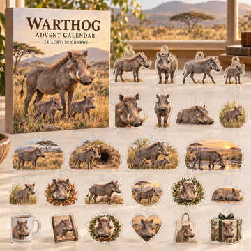 Warthog Advent Calendar 2026 - 24-Day Countdown, Acrylic Charms