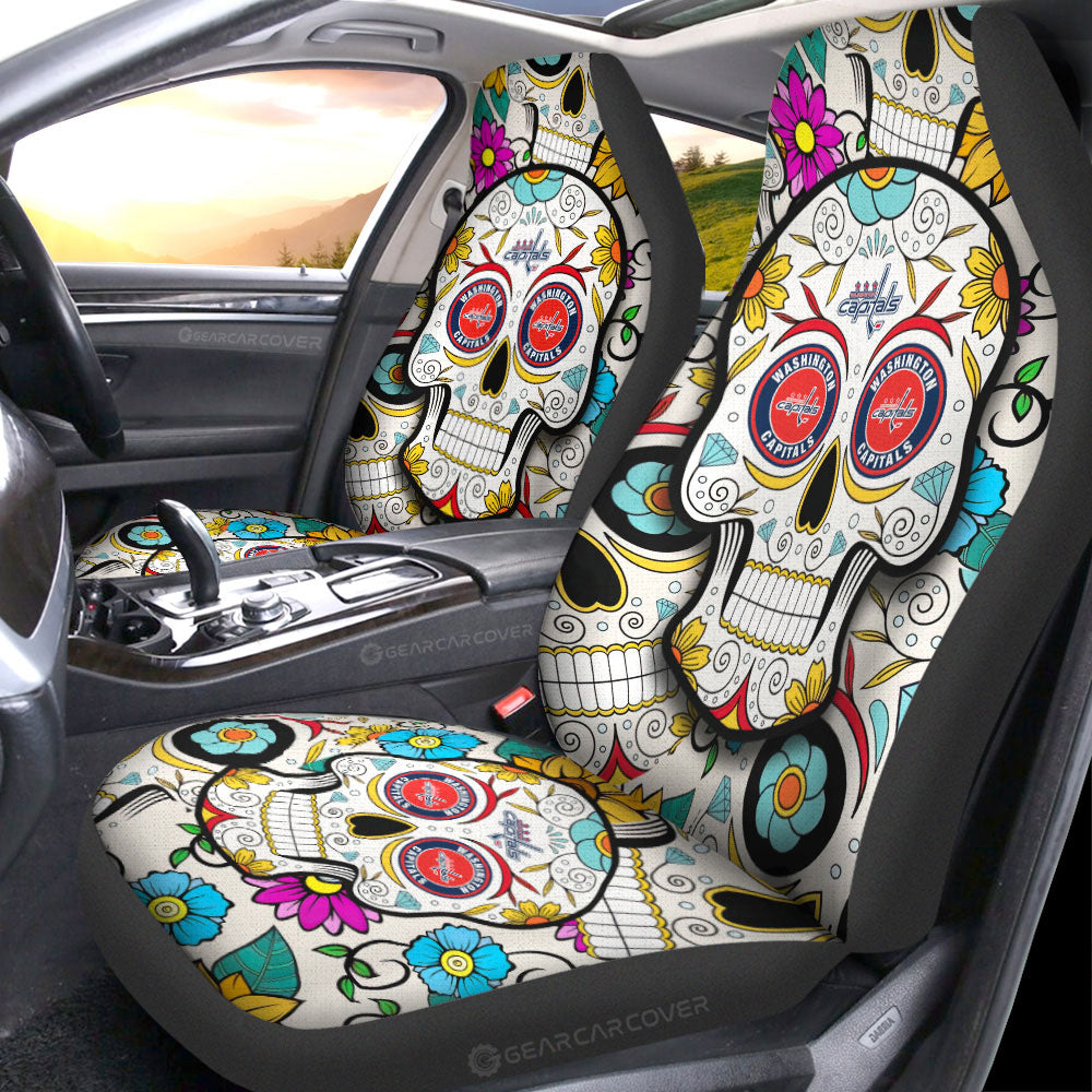 Washington Capitals Car Seat Covers Custom Sugar Skull Car Accessories