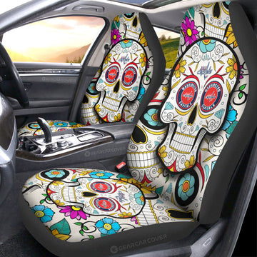 Washington Capitals Car Seat Covers Custom Sugar Skull Car Accessories