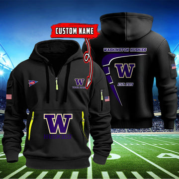 Washington Huskies Quarter Zip Hoodie Style
