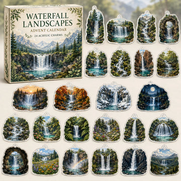 Waterfall Landscapes Advent Calendar 2026 - 24-Day Countdown, Acrylic Charms