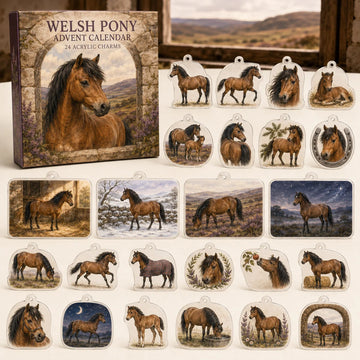 Welsh Pony Advent Calendar 2026 - 24-Day Countdown, Acrylic Charms