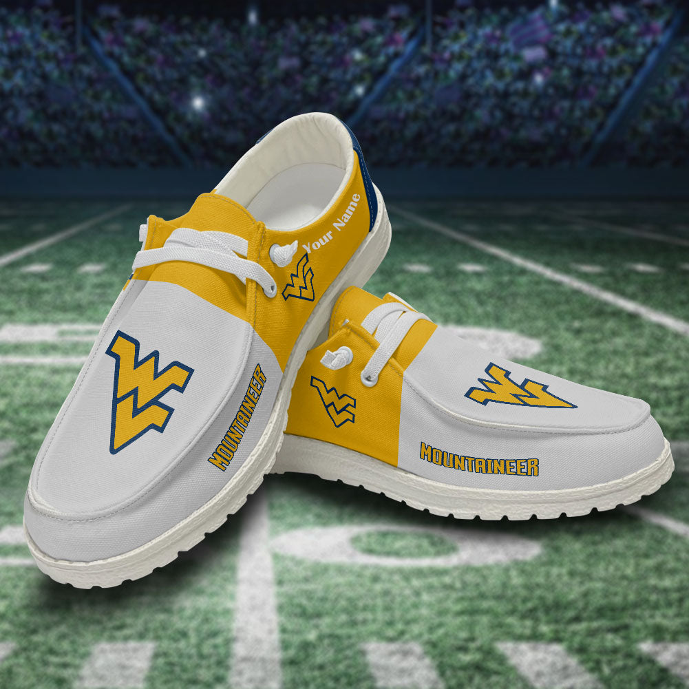 West Virginia Mountaineers Hey Dude Shoes, NCAA Shoes – Custom name - Ingenious Gifts Your Whole Fami