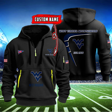 West Virginia Mountaineers Quarter Zip Hoodie Style