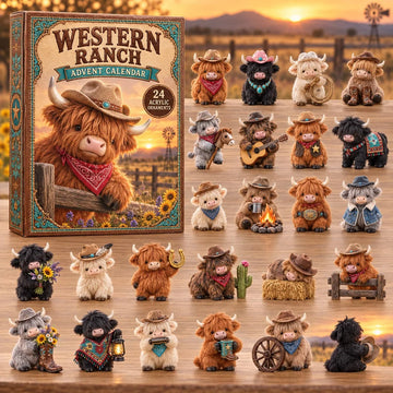 Western Ranch Advent Calendar 2026 - 24-Day Countdown, Acrylic Charms