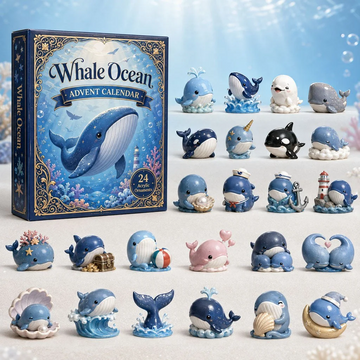 Whale Ocean Advent Calendar 2026 - 24-Day Countdown, Acrylic Charms Every Day Bring New Suprises