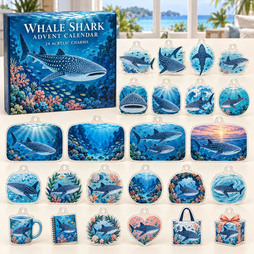 Whale Shark Advent Calendar 2026 - 24-Day Countdown, Acrylic Charms