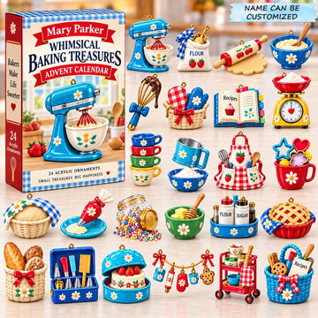 Whimsical Baking Treasures advent calendar 2026 - 24-Day Countdown, Acrylic Charms
