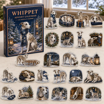 Whippet Winter Advent Calendar 2026 - 24-Day Countdown, Acrylic Charms