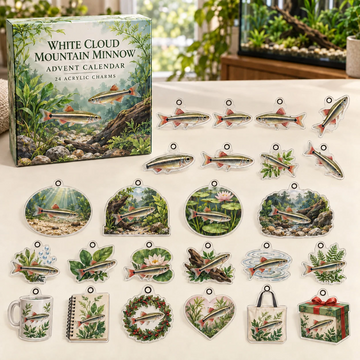 White Cloud Mountain Minnow Advent Calendar 2026 - 24-Day Countdown, Acrylic Charms Every Day Bring New Suprises