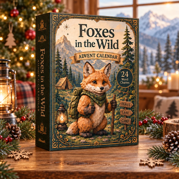 Wild Fox Adventure Advent Calendar 2026 24 Day Festive Countdown Wooden Charms Blind Box Gift For Fox Lovers