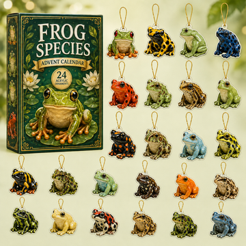 Wild Frog Advent Calendar 2026 24 Day Festive Countdown Acrylic Charms Blind Box Gift For Frog Lovers