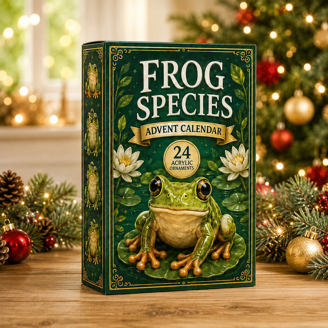Wild Frog Advent Calendar 2026 24 Day Festive Countdown Acrylic Charms Blind Box Gift For Frog Lovers