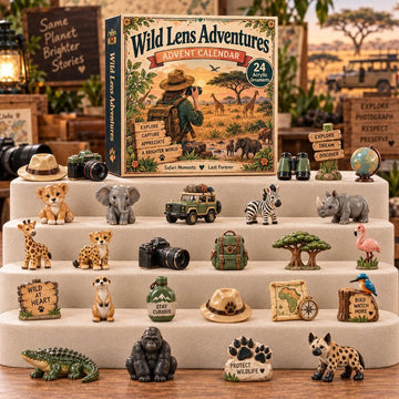 Wild Safari Explorers Advent Calendar 2026 - 24-Day Countdown, Acrylic Charms