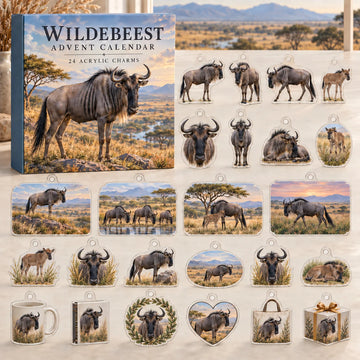 Wildebeest Advent Calendar 2026 - 24-Day Countdown, Acrylic Charms