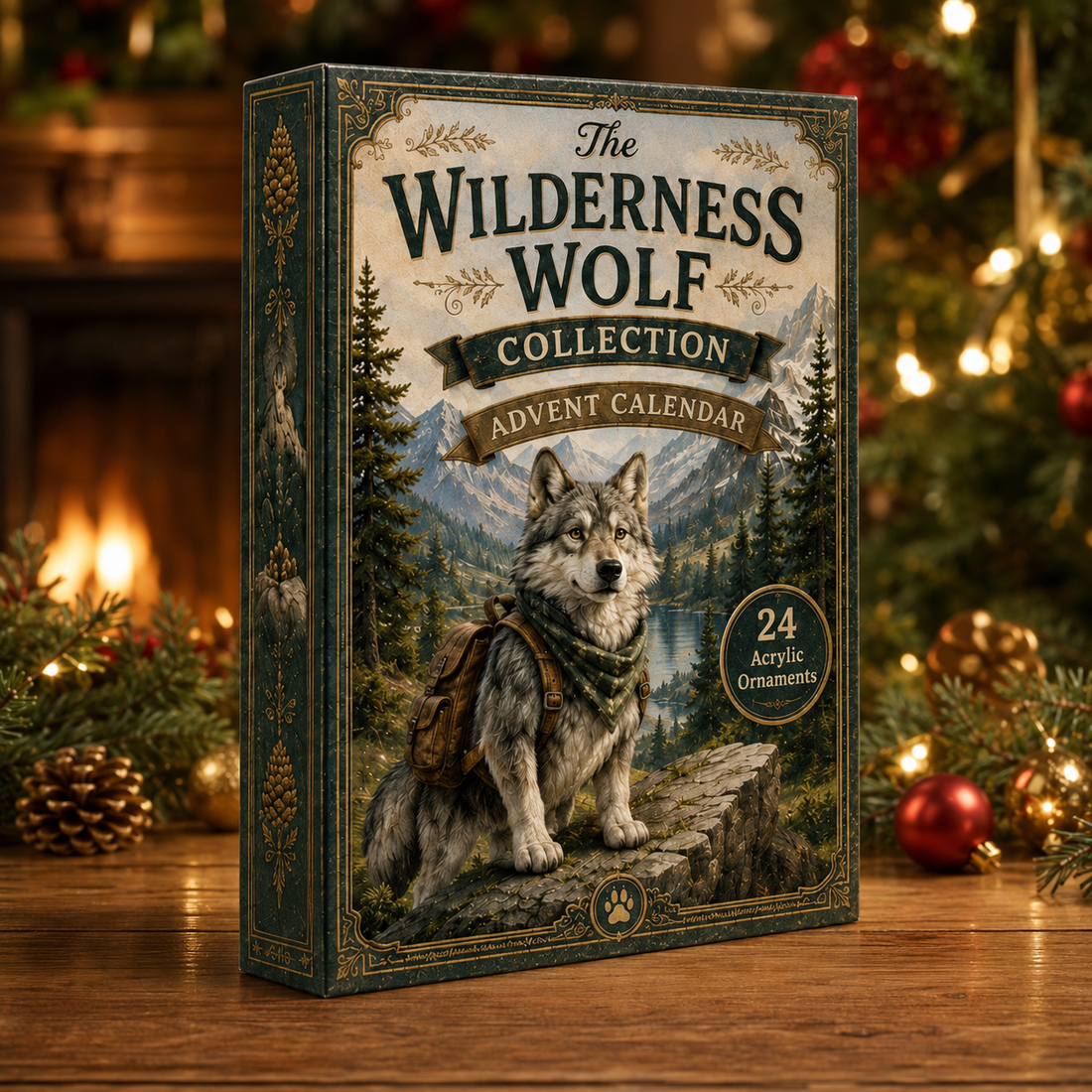 Wilderness Wolf Advent Calendar 2026 24 Day Festive Countdown Acrylic Charms Blind Box Gift For Wolf Lovers