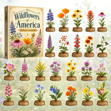 Wildflowers of America Advent Calendar 2026 - 24-Day Countdown, Acrylic Charms Every Day Bring New Suprises