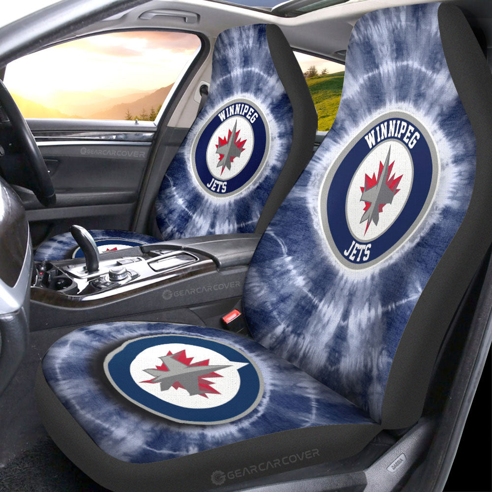Winnipeg Jets Car Seat Covers Custom Tie Dye Car Accessories