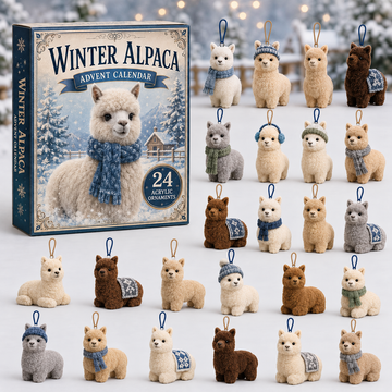 Winter Alpaca Advent Calendar 2026 24 Day Festive Countdown Acrylic Charms Blind Box Gift For Farm Lovers-385