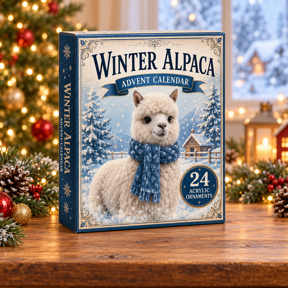Winter Alpaca Advent Calendar 2026 24 Day Festive Countdown Acrylic Charms Blind Box Gift For Farm Lovers-385