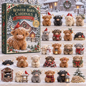 Winter Barn Cardinals Advent Calendar 2026 - 24-Day Countdown, Acrylic Charms