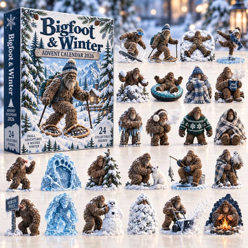 Winter Bigfoot Advent Calendar 2026 - 24-Day Countdown, Acrylic Charms