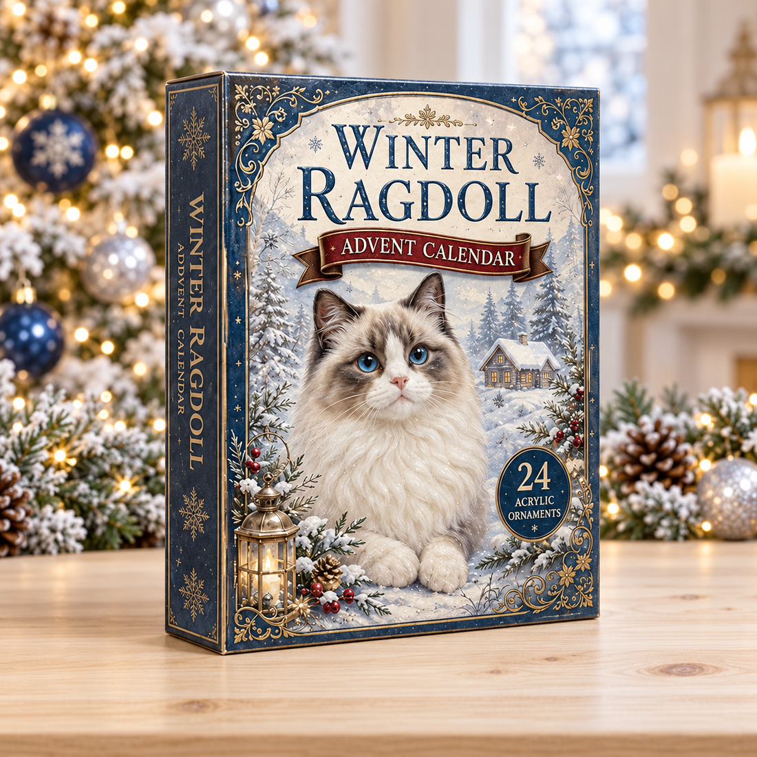Winter Ragdoll Advent Calendar 2026 24 Day Festive Countdown Acrylic Charms Blind Box Gift For Cat Lovers-363