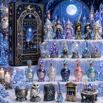Winter Witch Advent Calendar 2026 - 24-Day Countdown, Acrylic Charms Every Day Bring New Suprises