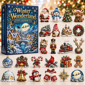Winter Wonderland advent calendar 2026 - 24-Day Countdown, Acrylic Charms