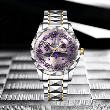 Witch Magic Flower Hat House Customized Watch - Personalized Name