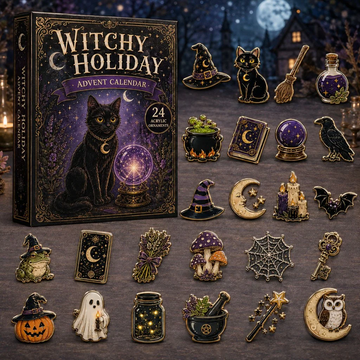 Witchy Cats Advent Calendar 2026 - 24-Day Countdown, Acrylic Charms Every Day Bring New Suprises