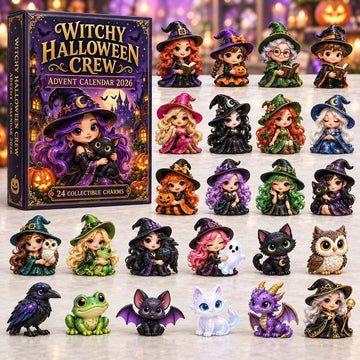 Witchy Halloween Crew advent calendar 2026 - 24-Day Countdown, Acrylic Charms