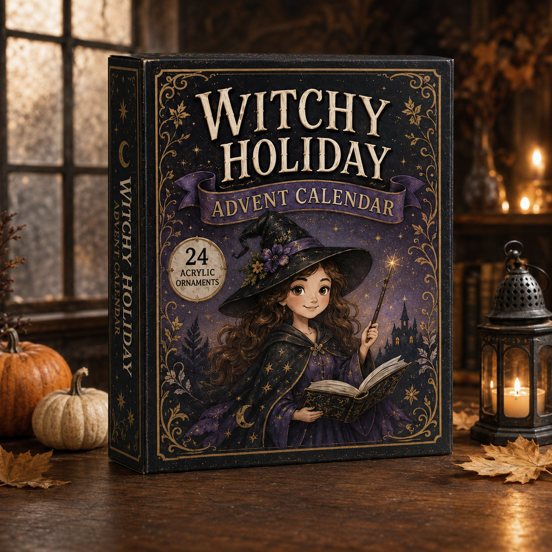 Witchy Magic Advent Calendar 2026 24 Day Festive Countdown Acrylic Charms Blind Box Gift For Halloween Lovers